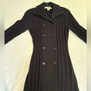 Trina Turk Black Knit Sweater.. can be worn as dress or with jeans/boots etc